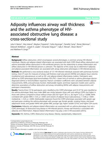 Adiposity Influences Airway Wall Thickness And The Asthma Phenotype Of .