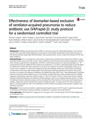 Effectiveness Of Biomarker-based Exclusion Of Ventilator-acquired .