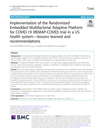 Implementation Of The Randomized Embedded Multifactorial Adaptive .