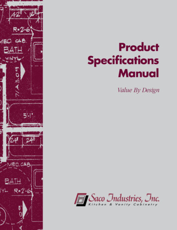 Product Specifications Manual - Saco Industries