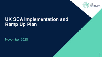 UK SCA Implementation And Ramp Up Plan - UK Finance