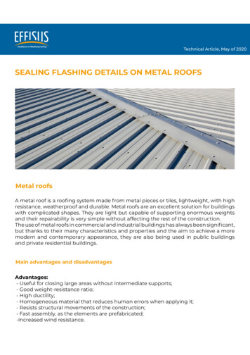 Sealing Flashing Details On Metal Roofs