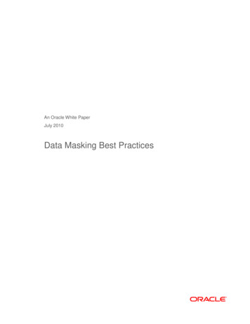 Data Masking Best Practices