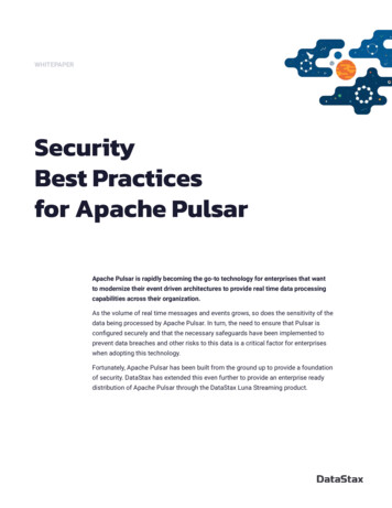 Security Best Practices For Apache Pulsar - RTInsights