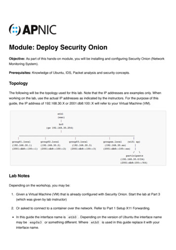 Module: Deploy Security Onion