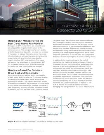 Enterprise.efax Connector 2.0 For SAP - EFax Corporate