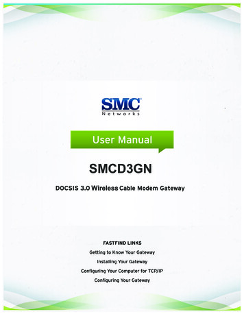 SMCD3GN Wireless Cable Modem Gateway User Manual - Midco