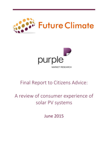 Solar PV Report - Citizens Advice