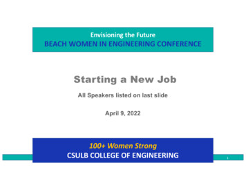 Starting A New Job Master SP2022 - California State University, Long Beach