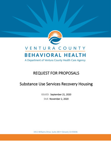 Substance Use Services - Ventura County Behavioral Health