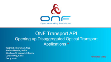 ONF Transport API - Open Networking Foundation