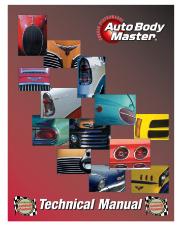 TTechnical Manualechnical Manual - Autobody Master