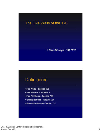 The Five Walls Of The IBC - ICC