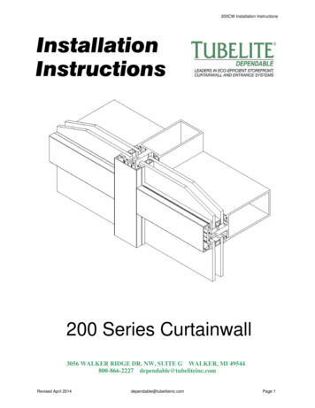 Instructions Installation - Tubelite Inc.