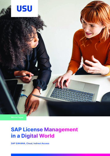 SAP License Management In A Digital World - Office.bizcon.ch