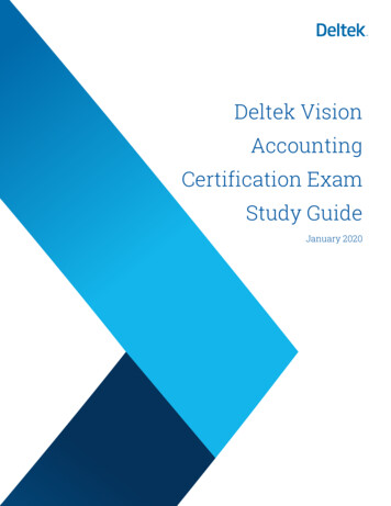 Deltek Vision Accounting Certification Exam Study Guide