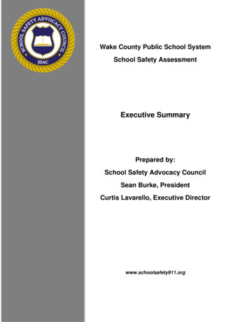 Wake County Public School System School Safety Assessment