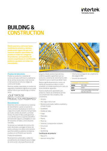 BUILDING & CONSTRUCTION - Intertek