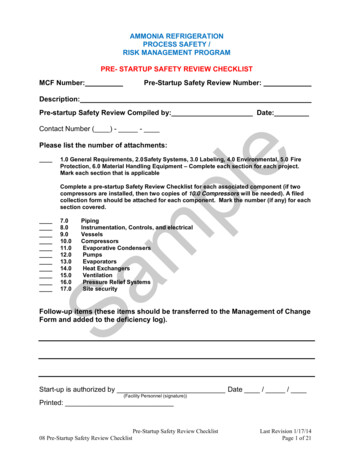 08 Pre-Startup Safety Review Checklist - Wagner-Meinert, LLC Safety .