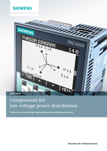 SENTRON Components For Low-voltage Power Distribution - Artelectro