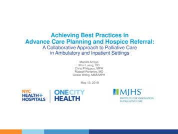 Achieving Best Practices In Advance Care Planning And Hospice Referral