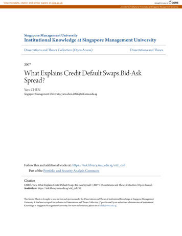 What Explains Credit Default Swaps Bid-Ask Spread?