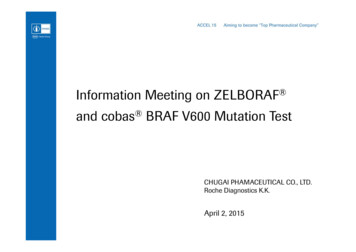 Information Meeting On ZELBORAF And Cobas BRAF V600 Mutation Test