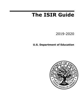 The ISIR Guide For 2019-2020 - Ed