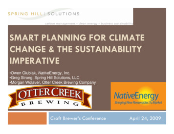 Smart Planning For Climate Change & The Sustainability Imperative