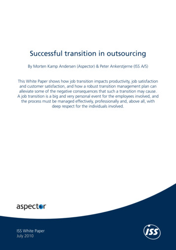 Successful Transition In Outsourcing - Knowledge Library