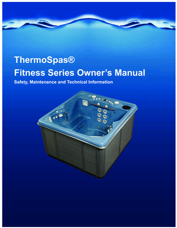 ThermoSpas Fitness Series Owner S Manual