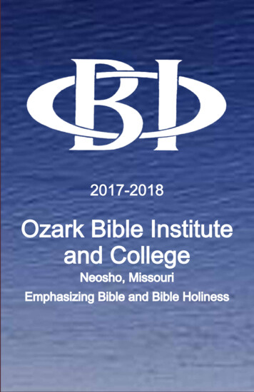 Ozark Bible Institute And College