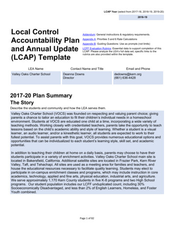LCAP And Annual Update Template - Local Control Funding Formula (CA .
