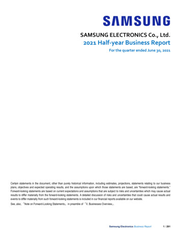 SAMSUNG ELECTRONICS Co., Ltd. 2021 Half-year Business Report