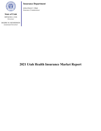 2021 Health Insurance Market Report - Utah