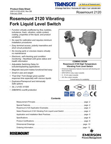 Rosemount 2120 Vibrating Fork Liquid Level Switch - Transcat