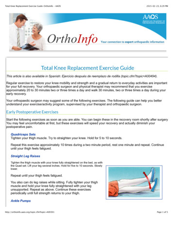 Total Knee Replacement Exercise Guide - Aktiv360 