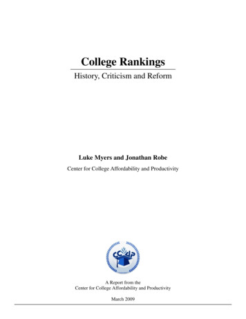 College Rankings - IssueLab