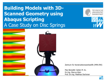 Building Models With 3D- Scanned Geometry Using Abaqus Scripting