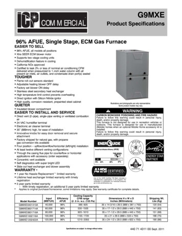 96% AFUE, Single Stage, ECM Gas Furnace