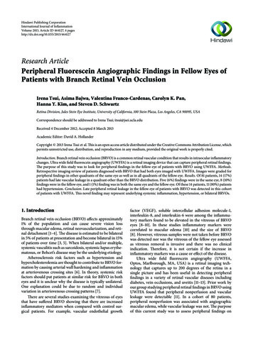 Research Article Peripheral Fluorescein Angiographic Findings . - Hindawi