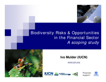 Biodiversity Risks & Opportunities In The Financial Sector