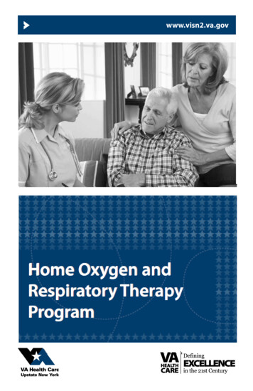 Home Oxygen And Respiratory Therapy Program - Veterans Affairs