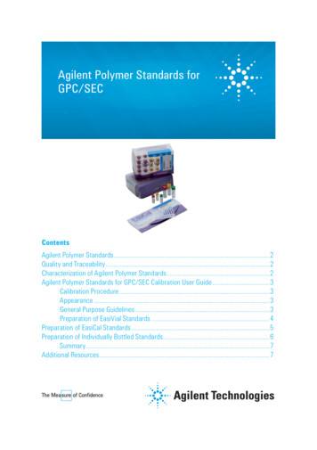 Agilent Polymer Standards For GPC/SEC