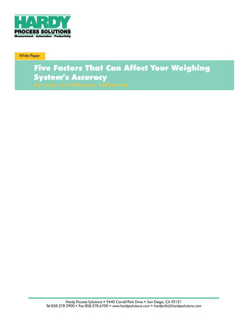 Five Factors That Can Affect Your Weighing System's Accuracy