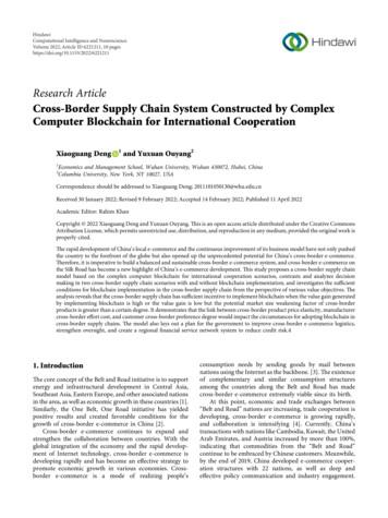Cross-BorderSupplyChainSystemConstructedbyComplex .