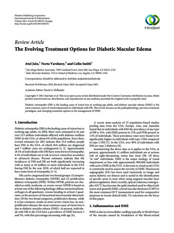 Review Article The Evolving Treatment Options For Diabetic . - Hindawi