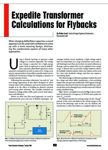 Expedite Transformer Calculations For Flybacks - Tuks