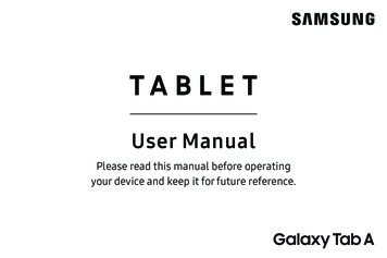 Samsung Galaxy Tab A T580 User Manual