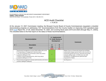 ACD Audit Checklist - Broward County, Florida